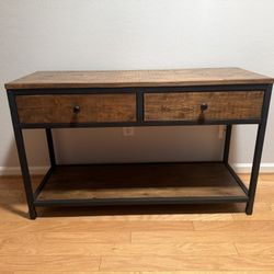 Console Table with 2 Drawers & Bottom Shelf