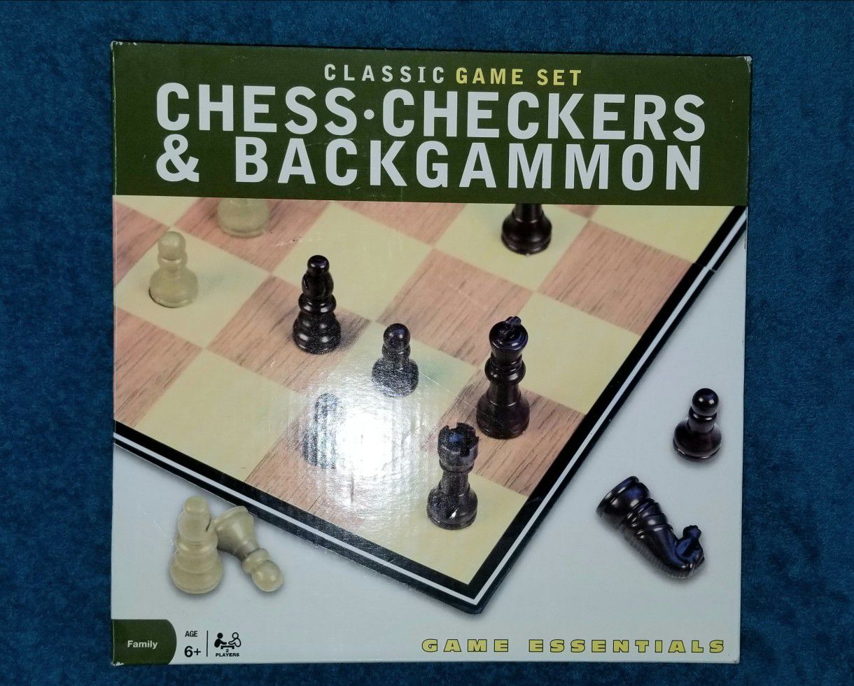 Game Essentials Chess, Checkers, & Backgammon