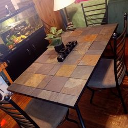 MIXED STONE DINING TABLE & COFFEE TABLE