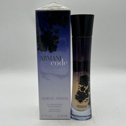 Armani Code By Giorgio Armani EDP 1.7 oz. 50 Ml New In Open Box Authentic *2007 Formula*