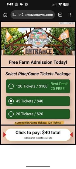 Pumpkin patch tickets