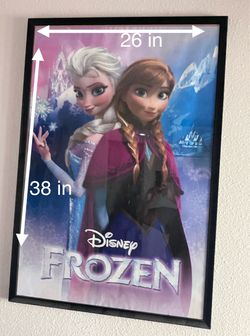 Disney Frozen or Tangled Framed Poster