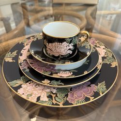 Fitz And Floyd “Cloisonné Peony” 5 Piece Set - 12 Sets