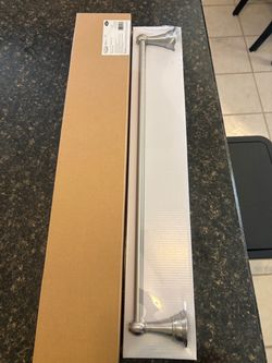 Brushed nickel 24 inch towel bar