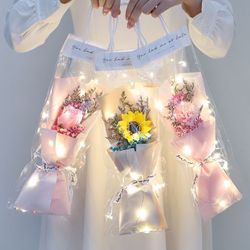 💖Eternal Rose & Baby’s Breath Bouquet – A Gift That Lasts Forever. Great birthday/ Valentines 💝 