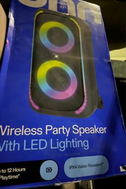 Onn Large Party Speaker Gen 2 with LED Lighting