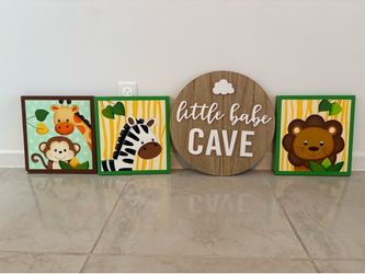 Baby pictures and sign