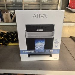 Ativa 10-Sheet Micro-Cut Shredder - High Security
