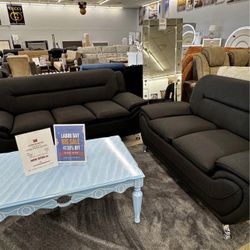 Brand New Sofa & Loveseat Living Room Set On Sale Just $578!! Limited Stock! Get This Deal And Many More At Alex Furniture! 