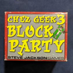 Chez Geek 1, 2 Slack Attack, 3 Block Party All In One Box Steve Jackson Games 