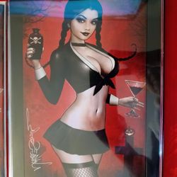 3 Nathan Szerdy Autographed Wednesday Addams & Red Sonja Lot