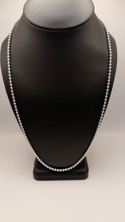 Silver Ball Chain Necklace