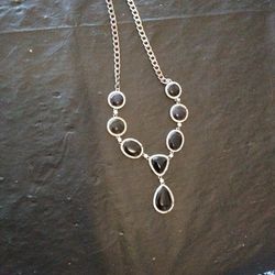 Black Onyx Sterling Sliver Necklace