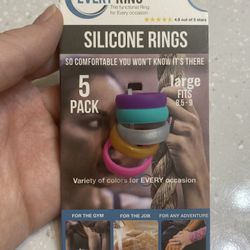 $2 🩷 New Pack Of Silicon Rings Fits Sizes 8-9