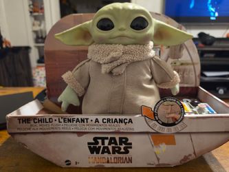 Star Wars The Mandalorian: The Child Real Moves Plush toy made by Mattel, featuring an 11-inch remote-controlled