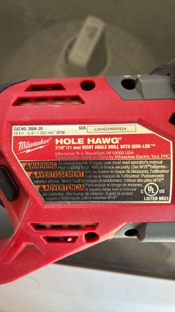 Milwaukee fuel brushless Hole Hawg $300 with 5.0 battery