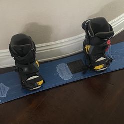 Monson Snow Board With Bindings And Boots