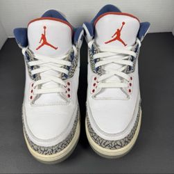 Nike Air Jordan 3 Retro True Blue 2016 Size 10 White Cement OG Sneakers