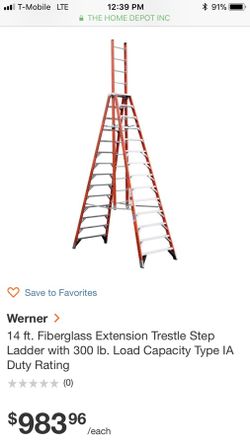 14 foot trestle lader