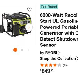 Ryobi 6800watt Generator (Brand New Never Started)