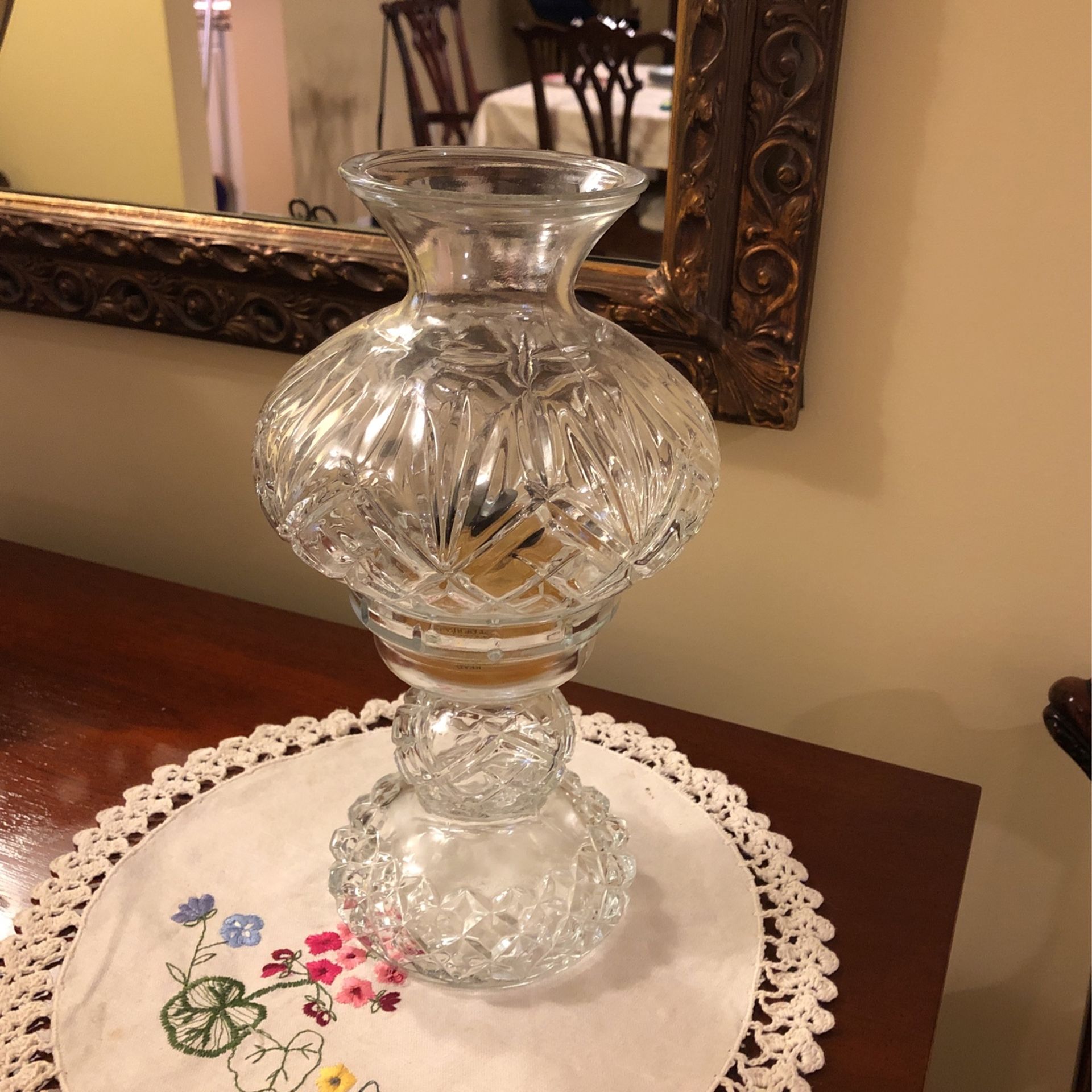 Crystal Oil Lamp -antique