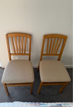 Set of 2 Stakmore Arts & Crafts Folding Chairs (Light Gray Wash)