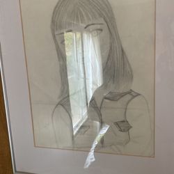 Pencil Sketch Young Girl