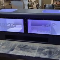 NEW BIG CUSTOM PORTED BOX RGB LIGHTS WITH KICKER L7s 12” SUBWOOFERS 