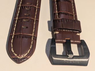 Panerai Signed Watch Strap 24mm Black Buckle