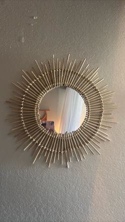 Rattan mirror