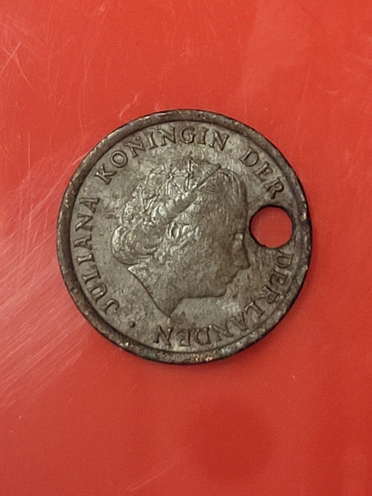 Dutch Coin Pre Drilled 1960s 