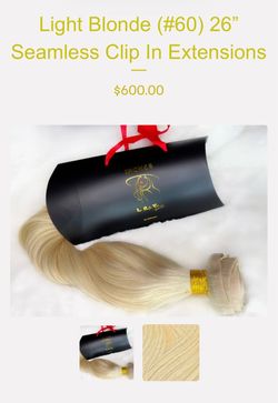 NEW Light Blonde 26" Seamless Clip In Extensions