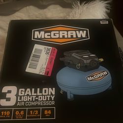 McGraw Air Compressor 3 Gallon pancake shape