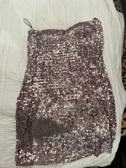 Pink sequin dress- Large