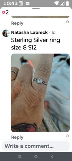 Sterling Silver ring size 8