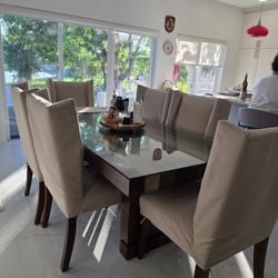 Solid Wood Dining Room Set With Buffet