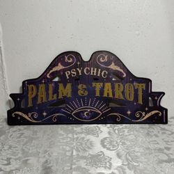 Halloween Midnight Moon Psychic Palm Tarot Wall Hanging Decoration — Used Condition 