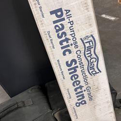 Construction Plastic Sheeting 10' width x 6 mil thick, Clear $25