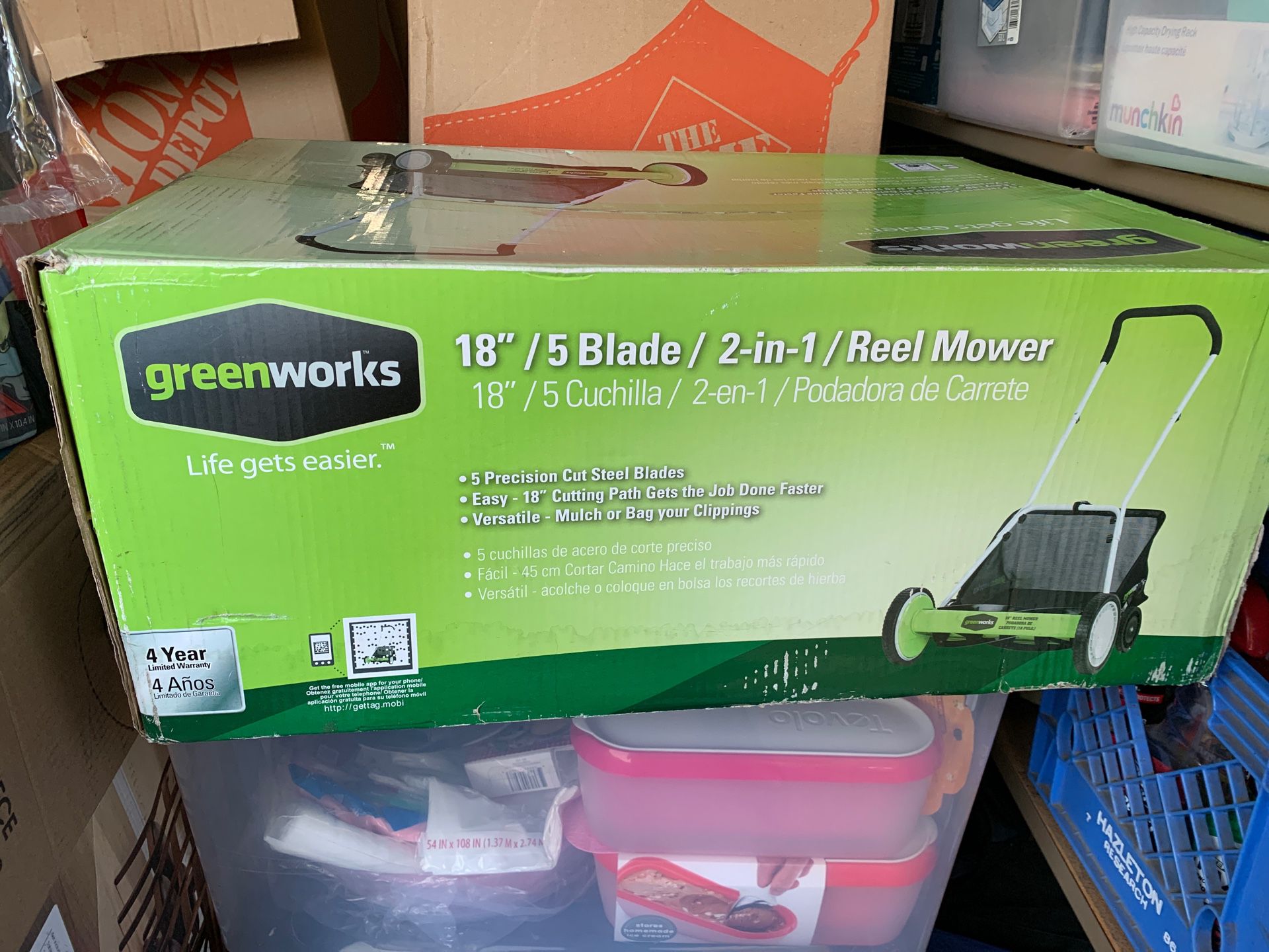 Greenworks Reel Lawn Mower 18"