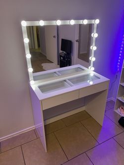 Glass Top Vanity $200