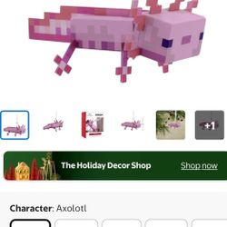 NEW Hallmark MINECRAFT Axolotl Xmas Ornament $5 
