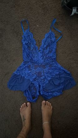 Blue lingerie