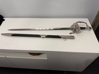 Mask of Zorro / The Legend of Zorro inspired Rapier Sword with Scabbard in Black & Silver