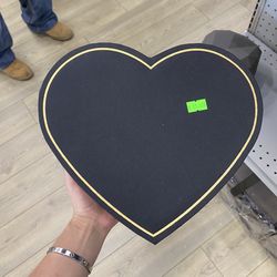 Black Heart Box w/ White Roses & 'Just for you' Ribbon