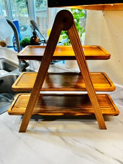 3-Tier Wooden Serving Tray / Cupcake Stand