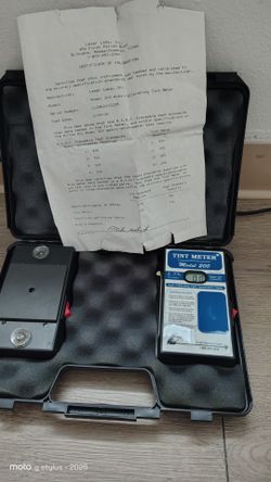 Laser Labs Model 200 Tint Meter Kit - Complete w/ Case & Papers