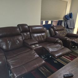 Leather couches