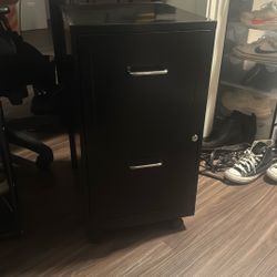 black metal file cabinet with wheels