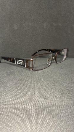 Versace Rectangle Eyeglasses with Crystal Detail