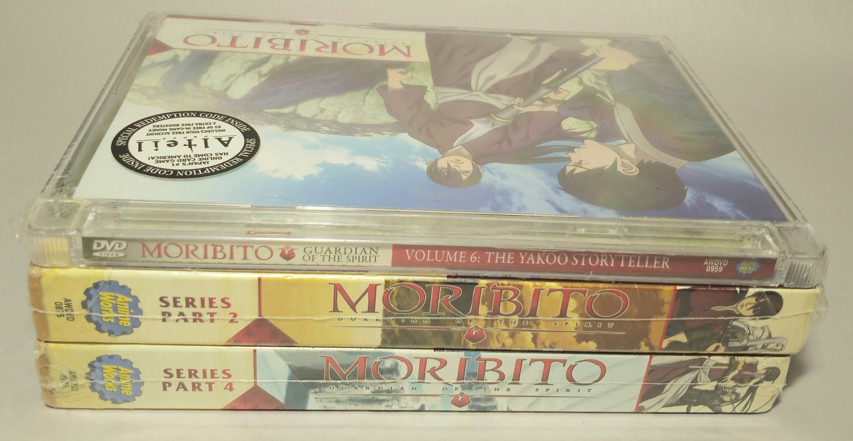 Anime DVD Lot MORIBITO Vol. 3-4, Vol. 6, Vol.7-8 New SEALED Adult Swim NTSC